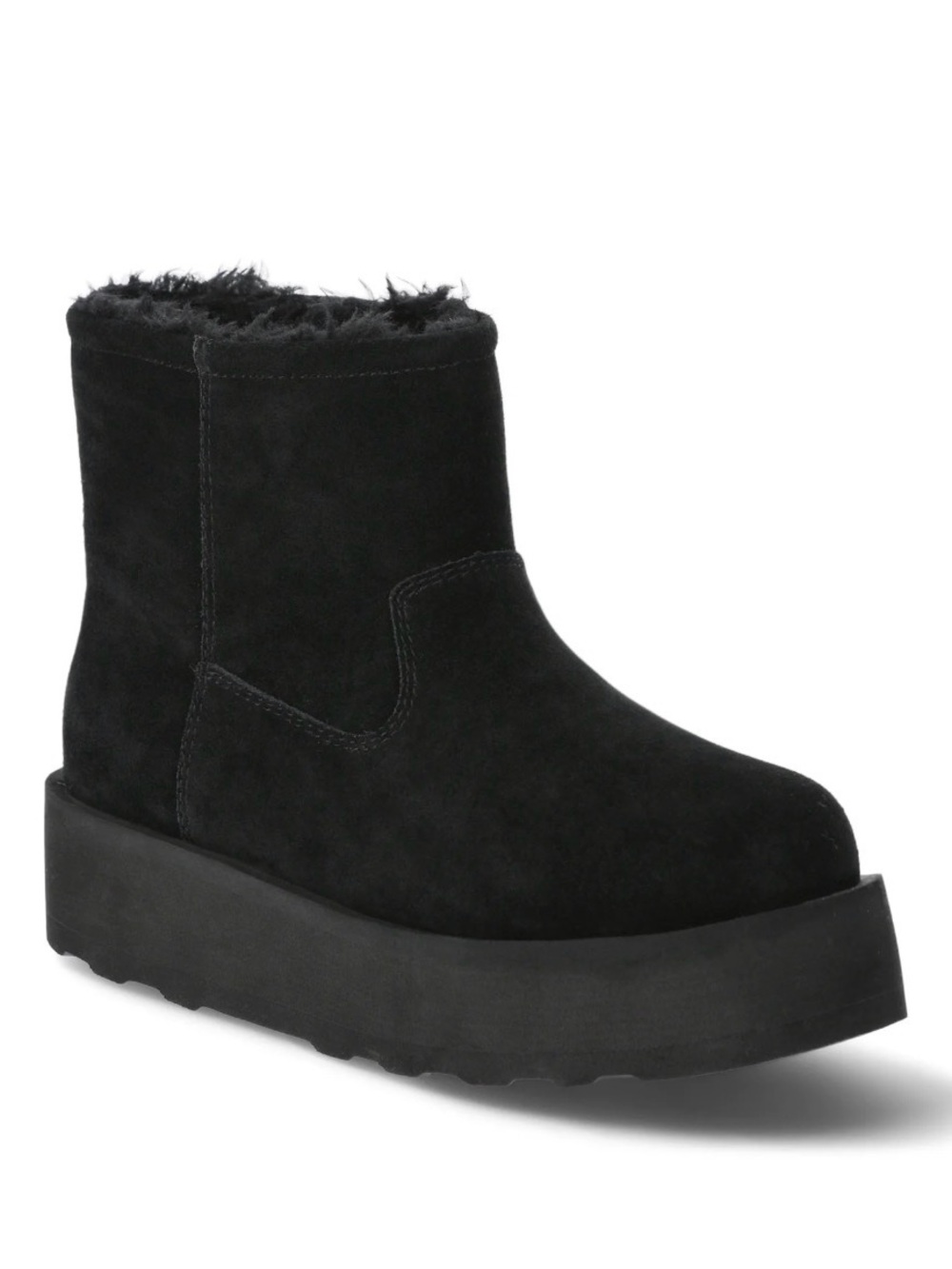 NEW Time And Tru Women’s Suede Genuine Leather Platform Boots Size 8 Black